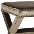thumbnail image 5 of Safavieh Palmer Ottoman - Brass Nail Heads-Color:Spruce, 5 of 5