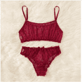 thumbnail image 2 of Ropa interior sexy de estilo europeo y americano de malla con volantes y puntos transparentes, lencería sexy de dos piezas, 2 of 6