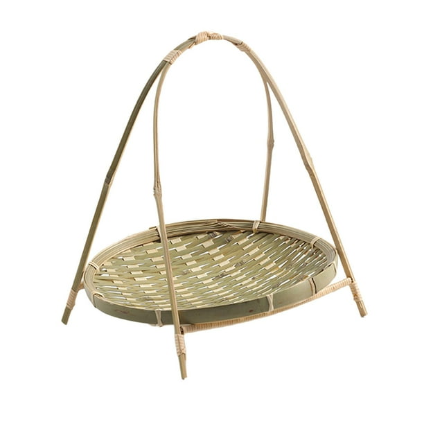 Cesta de frutas tejida, bandeja para Picnic, artesanías, fruteros multiusos, cesta de pan rústica, bandejas para servir para encimera de cocina Una sola capa