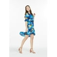 thumbnail image 2 of Hawaiian Manches 3/4 Sirène Tunique Robe M Coucher de Soleil Bleu Femmes, 2 of 5