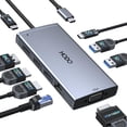 thumbnail image 1 of Estación de acoplamiento HODO USB C 9 en 1 para Dell HP con 3 monitores, 1 of 8