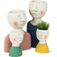 thumbnail image 4 of Abbott Collection 27-KINFOLK-438 Sm Male Head Planter-6" H, 1 EA, Multi Colour, 4 of 4