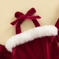 thumbnail image 5 of Mercatoo Toddler Baby Girl Christmas Dresses Lacing Strapless 𝐇𝐚lter Velvet Dresses Christmas P𝐚rty Dresses Outfit, 5 of 7