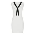 thumbnail image 4 of Edvintorg Dresses for Women 2025 Casual Fashion Printed V Neck Sleeveless Tank Dress Summer Dresses for Women Trendy White S, 4 of 6