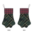 thumbnail image 4 of Dog Paw Decorative Socks 17x11.8in Top With A Strap Design For Easy Hanging For Festive Christmas Party Decorations Green Buffalo Plaid Check Tartan Scotland_3, 4 of 8