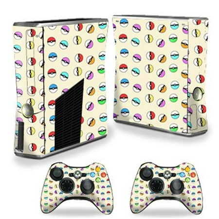 MightySkins XBOX360S-Balling Skin Decal Wrap for Xbox 360 S Slim Plus 2 Controllers - Balling Each Microsoft Xbox 360 S Slim Skin kit is printed with super-high resolution graphics with a ultra finish. All skins are protected with MightyShield. This laminate protects from scratching  fading  peeling and most importantly leaves no sticky mess guaranteed. Our patented advanced air-release vinyl guarantees a perfect installation everytime. When you are ready to change your skin removal is a snap  no sticky mess or gooey residue for over 4 years. This pack is a 8 piece vinyl skin kit. It covers the Microsoft Xbox 360 S Slim console and 2 controllers. You can t go wrong with a MightySkin. Features Microsoft Xbox 360 S decal skin Microsoft Xbox 360 S case Microsoft Xbox 360 S skin Microsoft Xbox 360 S cover Microsoft Xbox 360 S decal Add style to your Microsoft Xbox 360 S Slim Quick and easy to apply Protect your Microsoft Xbox 360 S Slim from dings and scratchesSpecifications Design: Balling Compatible Brand: Microsoft Compatible Model: Xbox 360 Slim Console - SKU: VSNS67310