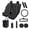 Black - Leopard, variant on LedBack Cheetah Print 13Pcs Car Interior Cover Set Includes Front and Back Seat Covers Steering Wheel Cover Safety Belt Pads Car Rear View Mirror Protector Cup Coasters for Women Men