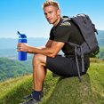 thumbnail image 3 of OSLIFE Aislante Térmico Termo Acero Inoxidable，con popote,Botella Deportiva de Doble Bebida,Sin BPA,Estructura de Doble Capa y Tapa Sellada a Prueba de Fugas, Uso en Gimnasio(Azul, 32OZ), 3 of 4