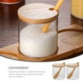 thumbnail image 5 of Raindrops Glass Jar with Bamboo Lid Clear Glass Transparent 2 Sets for Home Use, 5 of 6