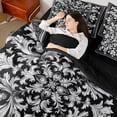 thumbnail image 4 of Feelyou Western Damask Twin Bedding Sets 7pcs, Bohemian Flower Bedding Comforter Set, 4 of 8