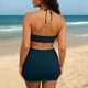thumbnail image 5 of TaTaai Backless Strap Off-Shoulder Bikini Set, Removable Padded Bra, No Underwire, High Cut Slim Fit, Elastic Feature, Floral Printed Design, Ideal for Beach Pool Camping Gift, 5 of 5