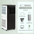 Gymax Indoor 8000 BTU Portable Air Conditioner, 3in1 AC Unit with Cool, Dehum, Fan & Sleep