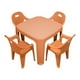 thumbnail image 3 of Mesa Infantil para Niños con 4 Sillas Plástico Reforzado tipo Rattan Naranja la Ardilla, 3 of 6