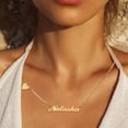 thumbnail image 5 of Personalized Name Necklace with Love Heart, 18K Gold Plated Stainless Steel Custom Nameplate Pendant Necklaces, Cross Chain, 6 Chain Length Options, 5 of 5