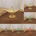 thumbnail image 2 of Lámpara de Aladdín Retro europea, artesanías de Metal, luz de deseos, estufa de aromaterapia, adornos de tetera, decoración delicada para el hogar, regalo, 2 of 5