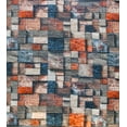 thumbnail image 1 of Dundee Deco 3D Wall Panels - Peel and Stick Wall Sticker, Transitional Patchwork Orange Grey Brown Self Adhesive Foam Wall Paneling for Interior Wall Decor, Pack of 10, Covers 57.5 sq. ft., 1 of 5