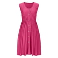 thumbnail image 4 of Women's Summer Dresses Under $10 Casual Dress Gradual Sleeveless Neck V-Neck Long Dress, 4 of 9