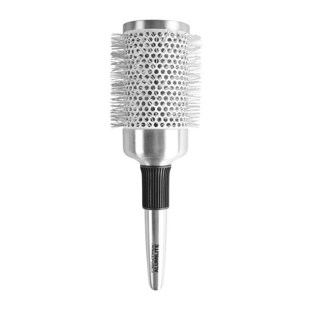 Cricket Centrix Alumilite Cepillo de pelo térmico redondo de 65 mm para secado con secador, rizador, peinado, cepillo de pelo de barril de cerámica, antiestático, antiencrespamiento para todo tipo de