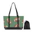 thumbnail image 7 of FORMRS Laptop Tote Bag for Women with 15.6" Computer Compartments Handbag, Green American Footballs, 7 of 7