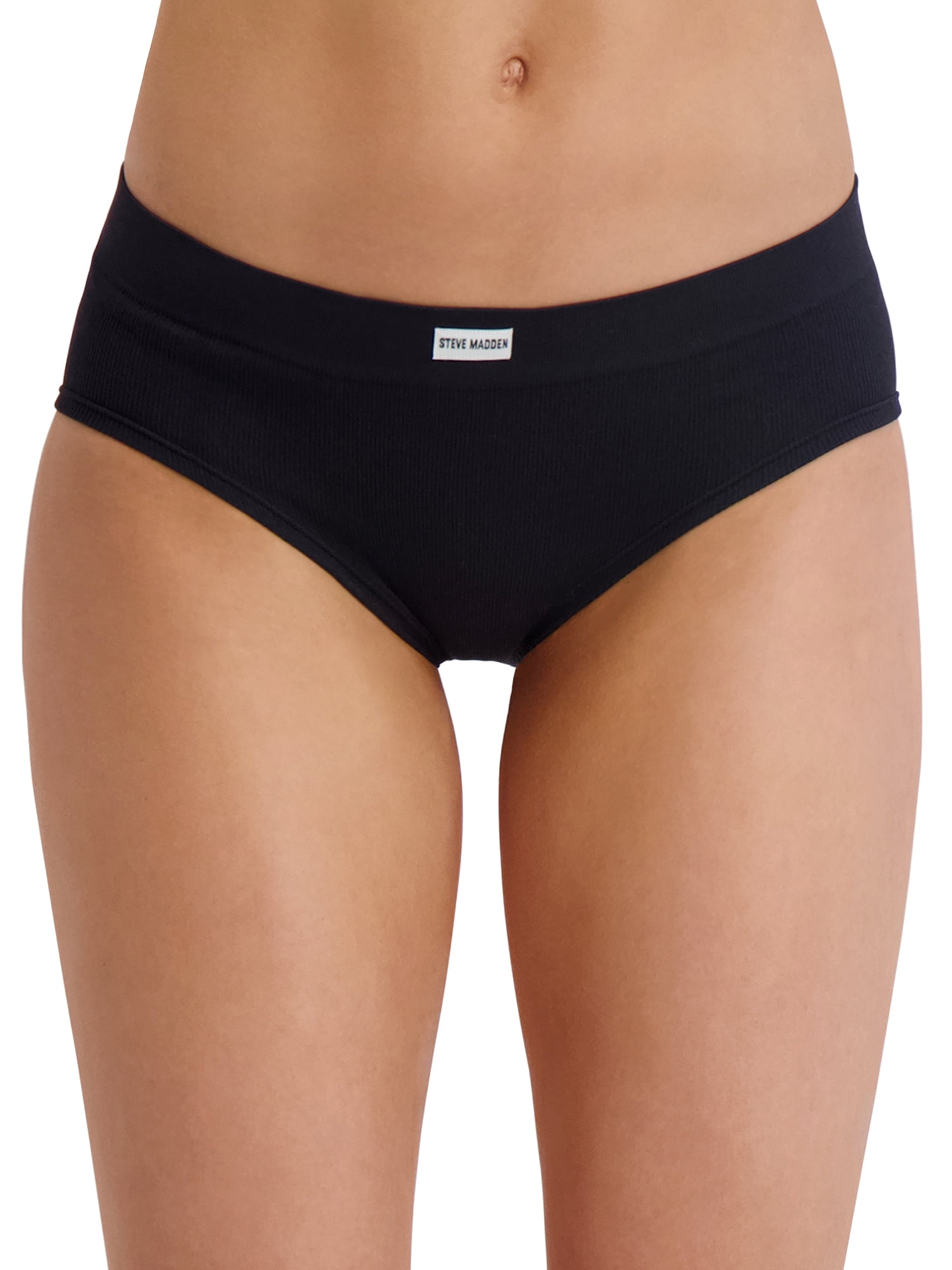 Steve Madden Women's Seamless Hipster Panties, 5-Pack, Sizes S-XL