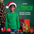 thumbnail image 3 of Dr. Seuss The Grinch Long Sleeve Graphic Christmas T-Shirt for Little & Big Boys, Crewneck Holiday Tee (Sizes 4-20), 3 of 6