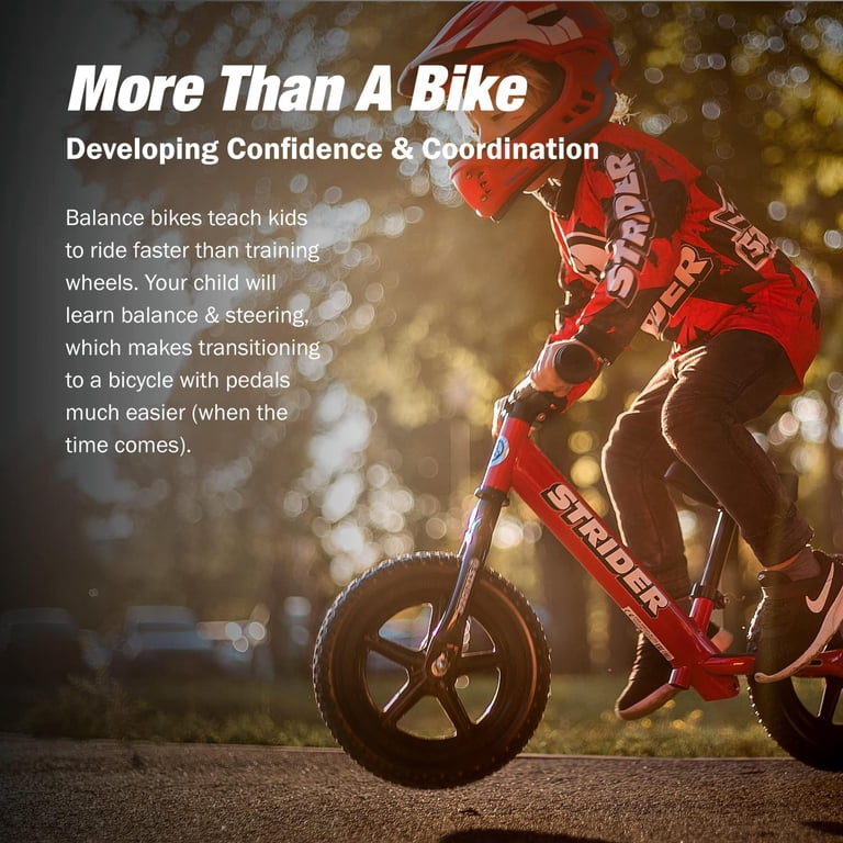 Strider, Balance Bike, Red, Padded Seat, Flat-Free Tires - Walmart.com