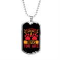 thumbnail image 1 of Your Chien Pense Pattes Collier en Acier Inoxydable Ou or 18k Chien Tag 24" Chaîne, 1 of 8