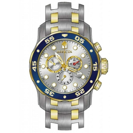 Invicta 15209 Men's Pro Diver Chronograph Two-Tone Bracelet Silver-Tone Dial Watch