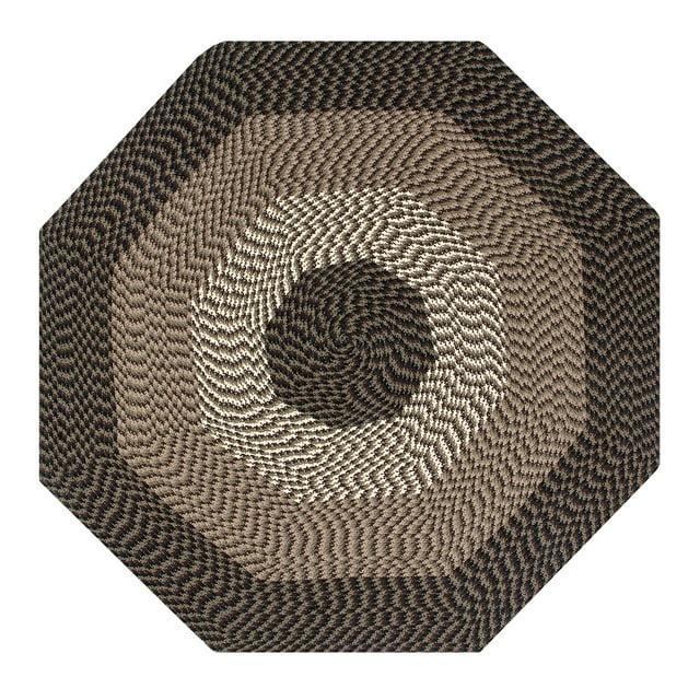 Better Trends Collection Alpine Braid Durable & Résistante aux Taches Tapis Utilitaire Réversible Intérieur 100% Polypropylène en Couleurs Vives, 48 Pouces, Rayure Chocolat
