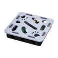 thumbnail image 2 of Interactive Cat Tease Box with Squeaky Toys and Scratching Pad, Track Ball for Indoor Exercise and Mental Stimulation,11.8Inch,Gray, 2 of 7