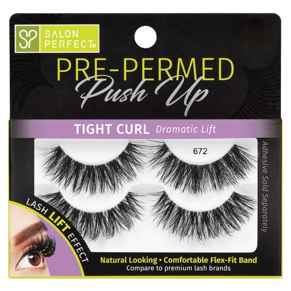 Salon Perfect Pre-Permed Lash, 672, 2 pairs