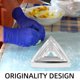 thumbnail image 2 of 5 piezas de molde triangular para tarta de acero inoxidable, cortador de mousse para tarta, molde para hornear, 2 of 7