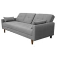 thumbnail image 4 of Sofá Cama Reclinable El Bazar Store Cancún Lino Gris Plata Brazos Separados Respaldo Abatible, 4 of 7