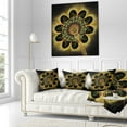 thumbnail image 3 of Designart Dark Yellow Flower Rounded Petals - Floral Throw Pillow - 18x18, 3 of 5