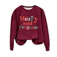 thumbnail image 4 of EGNMCR Chandail en Molleton de Noël Col Rond Imprimé Ample Manches Longues Sans Capuche, 4 of 4
