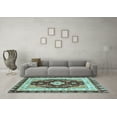 thumbnail image 3 of Ahgly Company Indoor Rectangle Abstract Light Blue Modern Area Rugs, 6' x 9', 3 of 4