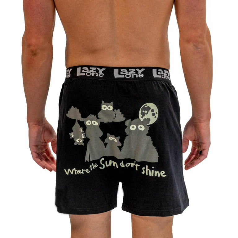 LazyOne Funny Animal Boxers, Nice Cheeks, Humorous Underwear, Gag Gifts for  Men, Medium