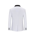 thumbnail image 3 of HWRETIE Men's England Solid Color High Quality Casual Single Breasted Suit White XXL, 3 of 3