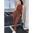 thumbnail image 5 of ZHaobin Pencil Jumpsuit Women Full Seasons Casual Fitness Sporty Playsuit Sleeveless Slim Activewear  All In One Jumpsuit Clothing (L,black), 5 of 8