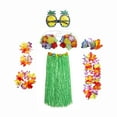thumbnail image 1 of Conjunto de Ropa de baile Soledad falda hawaiana verde 80CM para mujer, 1 of 10