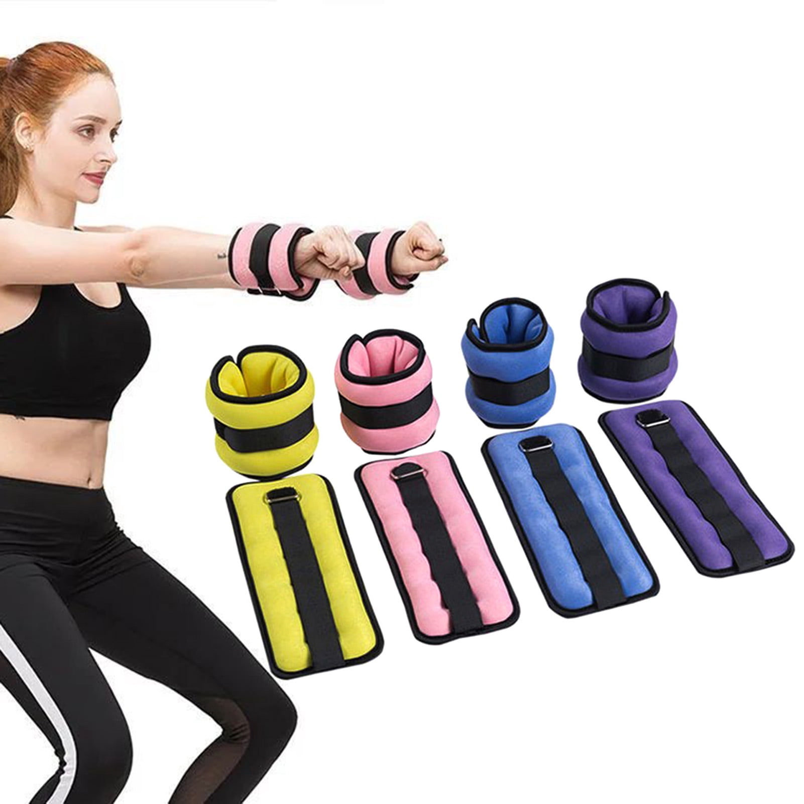 YIFAEUX 1 Pair Weight-bearing Sandbag Adjustable Wearable Weighted Wristband Men Women Dance Running Workout Ankle Wrist Weights Bracelet