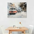thumbnail image 2 of Orinice  Watercolor Car Posters Room Decor Premium Art Old Car Print Pictures Perfect Car Wall Art Gift City Driving Movie Sensitivity Black Vintage Old Cars Tram20x16inch 20x16in, 2 of 3