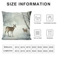 thumbnail image 5 of COMIO Animals Throw Pillow Cover Christmas Snowman Vase Deer Dog Rabbit Bird Xmas Tree Pillow Case Square Winter Snowfield Pillowslip, Great for Sofa, Patio, bedroom Decor, 5 of 5