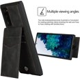 thumbnail image 3 of for Galaxy S20 FE Wallet Case with RFID Blocking Card Holder,Soft PU Leather Magnetic Buttons Portrait Stand with 6 Card Slots Flip Wrist Strap Shockproof Case for Samsung Galaxy S20 FE,Black, 3 of 14