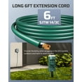 thumbnail image 6 of DEWENWILS Mechanical Outdoor Power Stake Timers, 6 Grounded Outlets, 6FT Extension Cord, Waterproof, Yard Stake Timer for Lights, Sprinklers, Christmas Decoration, 1625W/13A UL Listed, 6 of 8
