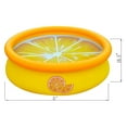 thumbnail image 3 of YfulYde Sun Club 17789 5 Foot x 16.5 Inch 1 to 2 Person Capacity Orange 3D Kids above Ground Inflatable Outdoor Backyard Kiddie Swimming Pool, 2 Pack, 3 of 6