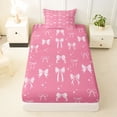 thumbnail image 3 of jejeloiu Kawaii Bow Tie Twin Sheet Sets,Cartoon Stars Print Bedding For Girls Teens 3 Pieces, 3 of 6