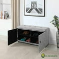 thumbnail image 2 of 18" Tall Storage Ottoman , Dove Gray, 2 of 4