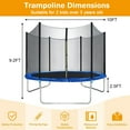 thumbnail image 5 of NiamVelo 10 ft Trampoline with Safety Enclosure Net ,Outdoor Jump Round Trampoline with PVC Spring Cover Padding for Kids , Blue, 5 of 8