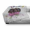 thumbnail image 3 of Birthday Soft Flannel Fleece Blanket, 3D Illustration of Chocolate Covered Cupcakes with Greetings Attached Celebration, Cozy Plush for Indoor and Outdoor Use, 60" x 80", Multicolor, by Ambesonne, 3 of 6